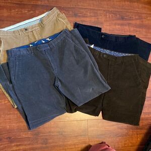 Lauren Bundle of 4 Pair Lauren Corduroy Flat Front Pants 36x30 Business Casual